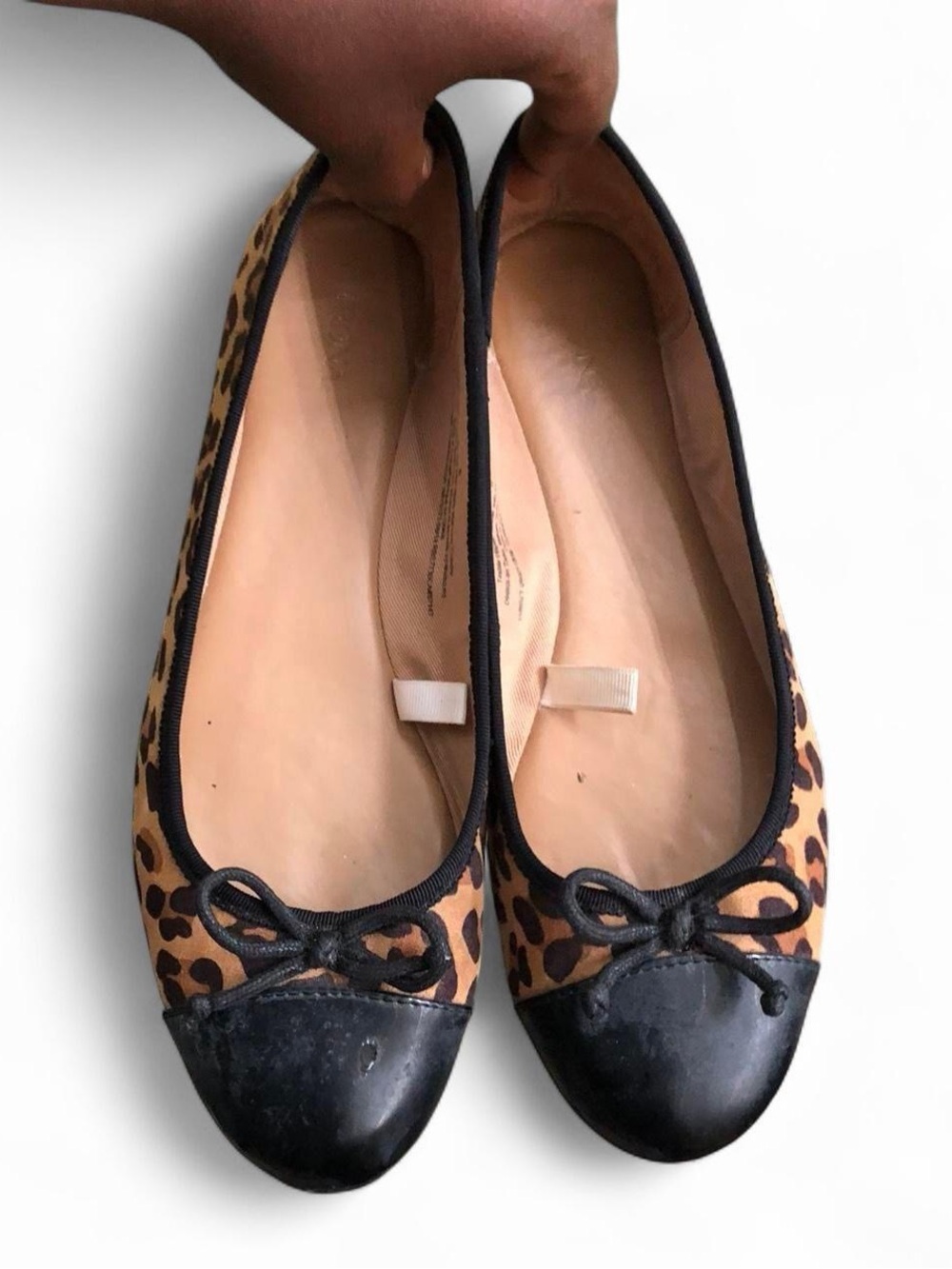 Merona Y2K cheetah leopard animal print ballet flats bow preppy academia cottage